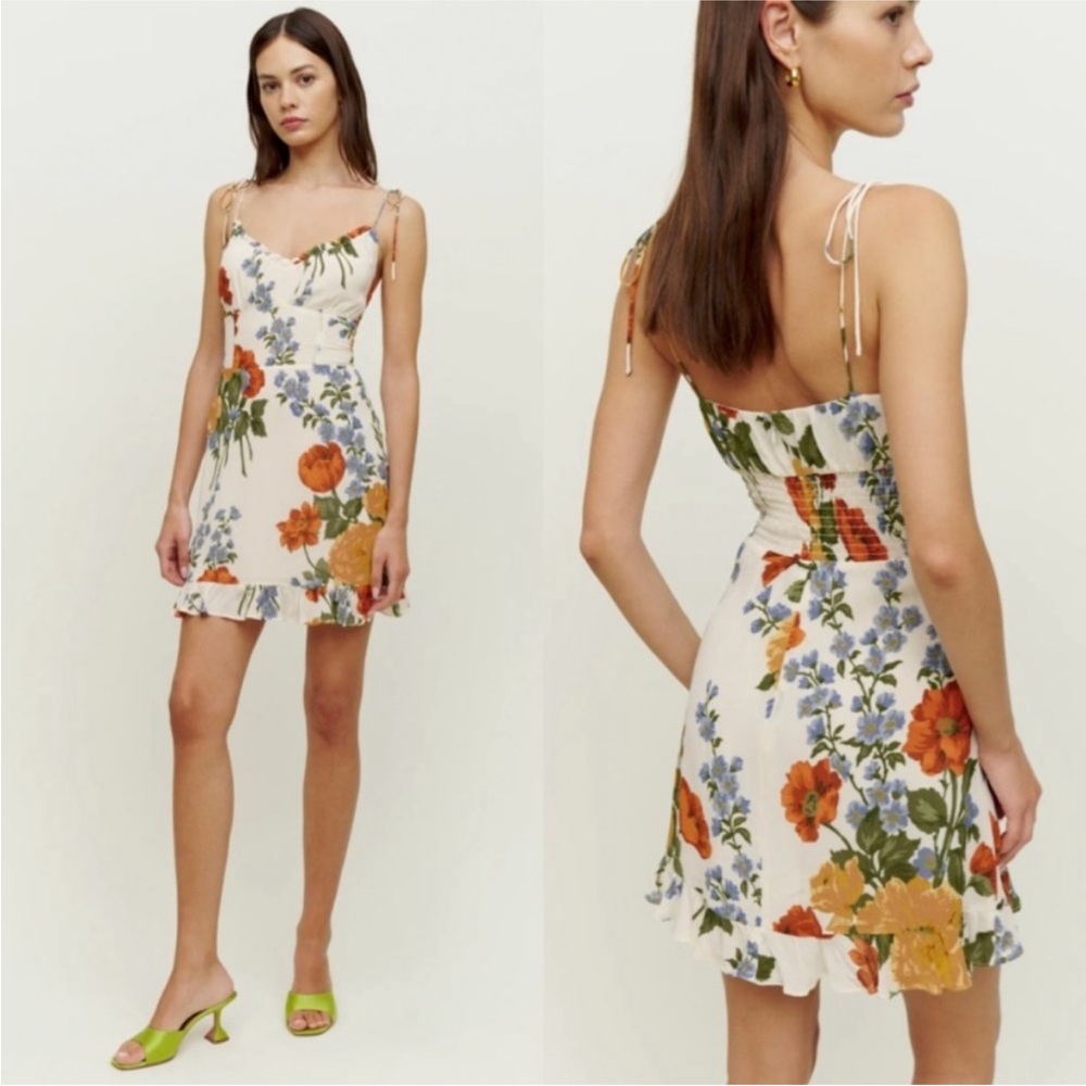 Reformation Esther Floral Ruffle Sundress